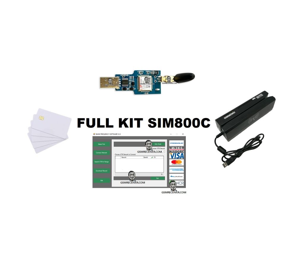 GSM Data Receiver SIM800C FULL KIT GSM data receiver skimmer software